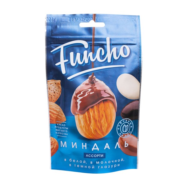 Драже Funcho миндаль ассорти в белой молочной и темной глазури 100г