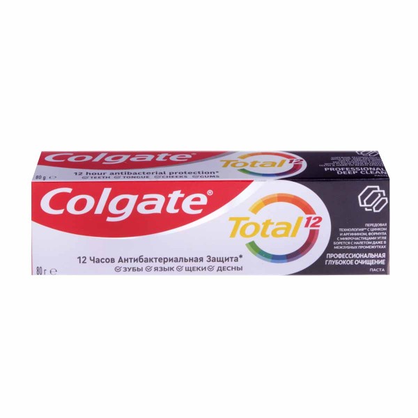 Зубная паста Colgate Total Профессиональная Глубокое Очищение с микрочастицами угля 80гр.