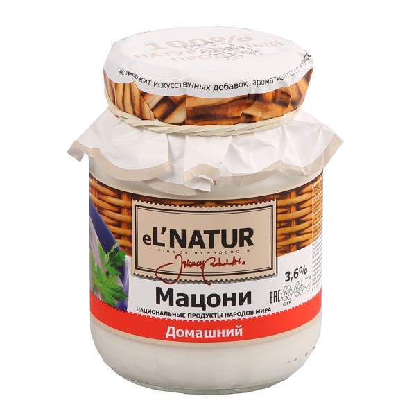 Мацони домашний 3,6% El'Natur 250г БЗМЖ
