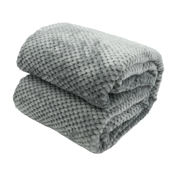 Плед Вафля велсофт 200х220см ND Play смог