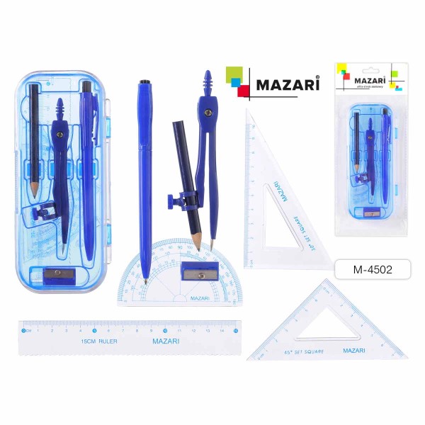 Готовальня 8 предметов в футляре Mazari