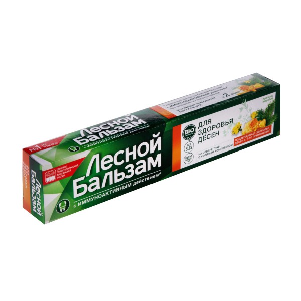 Зубная паста Лесной бальзам Для здоровья десен 75мл прополис, зверобой