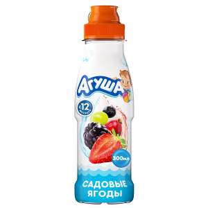 Вода питьевая детская с соком негазированная Агуша 0,3л садовые ягоды