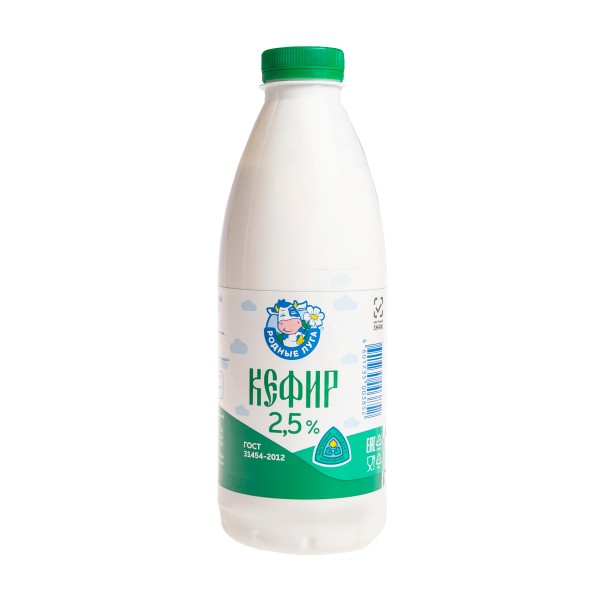 Кефир 2,5% Родные луга 930г БЗМЖ