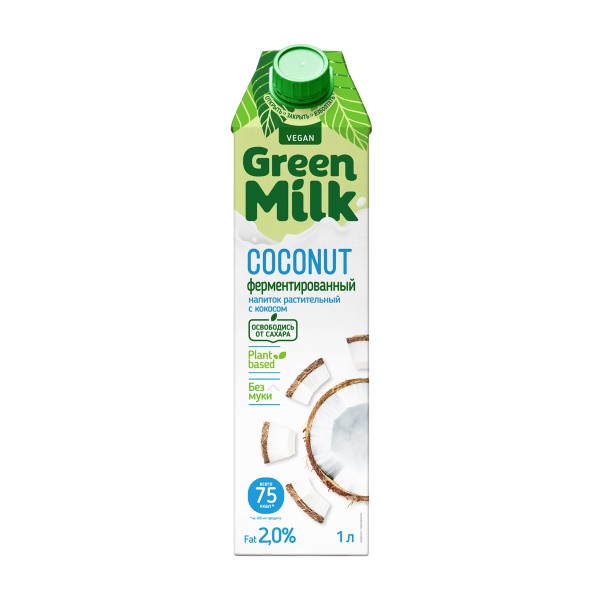 Напиток Green Milk  на ячменно-нутовой основе с кокосом 1л