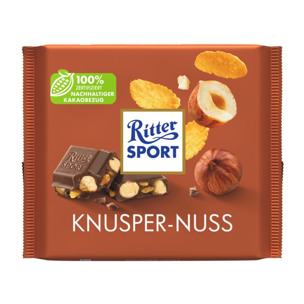 Шоколад молочный Ritter Sport Цельный орех и хлопья 250г