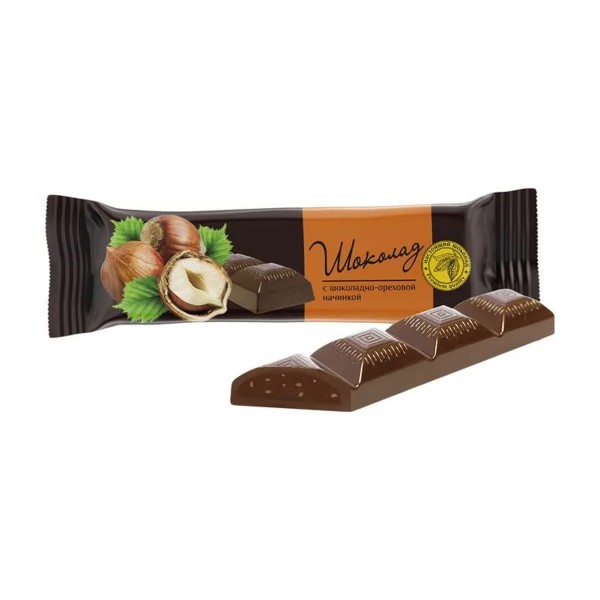Шоколад с шоколадно-ореховой начинкой Невский Кондитер 45г
