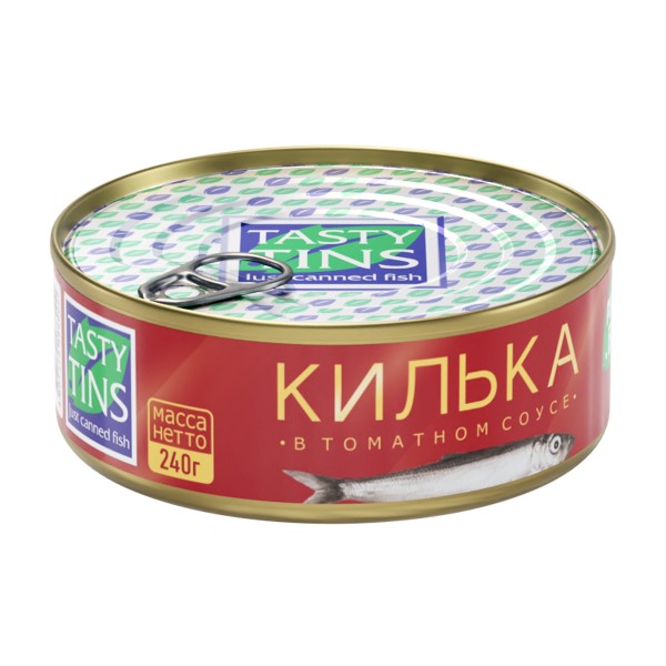 Килька каспийская обжаренная в томатном соусе Tasty Tins 240г