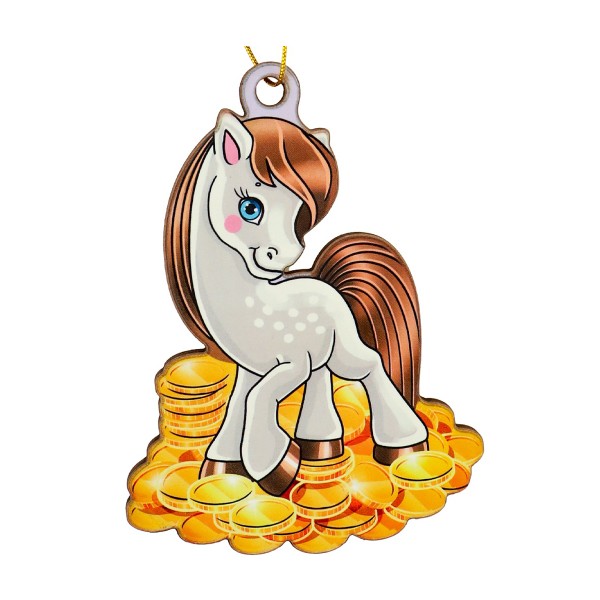 Подвеска из дерева Пони и золотые горы 9см Miland