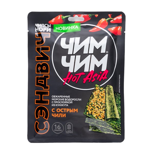 Чипсы-нори Сэндвич Чим-Чим 16г с острым чили