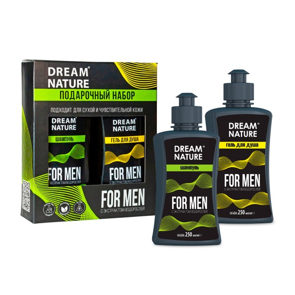 Набор подарочный Dream Nature for men морской бриз (шампунь,гель для душа)