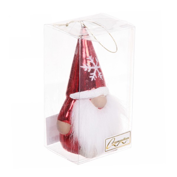 Игрушка елочная Веселый лесовичок 6,5х5,5х13см красный Серпантин