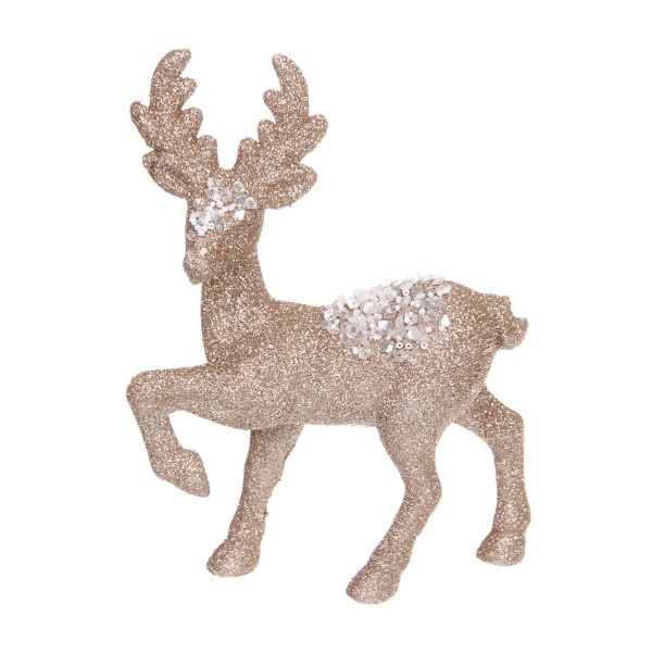 Фигурка новогодняя Стук копытц 15х21х4см шампань Серпантин