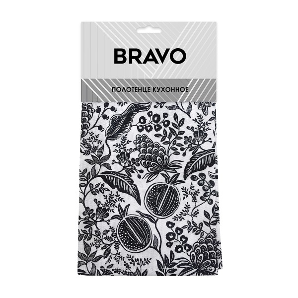Полотенце кухонное 35х60см Bravo гранаты