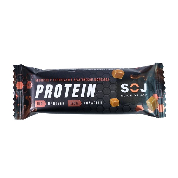 Батончик Protein протеиновый SOJ 50г с соленой карамелью