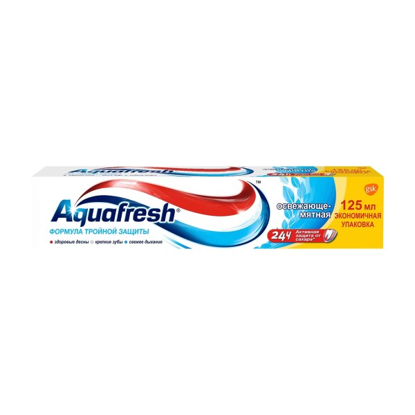 Паста зубная Aquafresh-3 Fresh&Minty 125мл