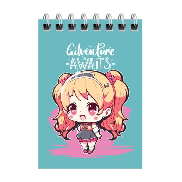 Блокнот А7 40л гребень BG микс для девочек