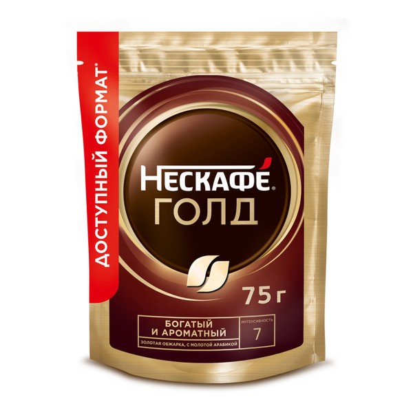Кофе растворимый Nescafe Gold 75г