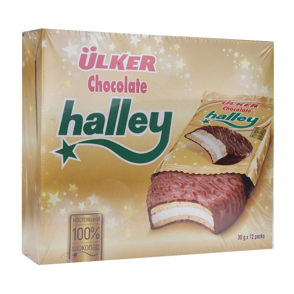 Печенье сэндвич с маршмэллоу в шоколаде Halley Ulker 336г