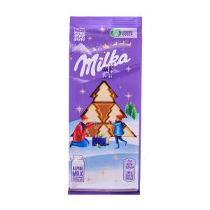 Шоколад Milka Елка 100г молочный и белый