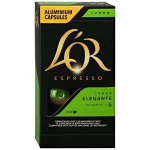 Кофе молотый жареный L’OR Espresso 10 капсул*5гр lungo elegante