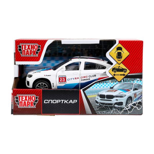 Машина Спорткар белый инерционная 13,5см Технопарк