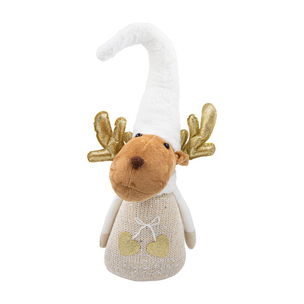 Фигура новогодняя Олень в колпаке 58см