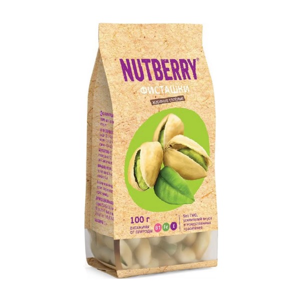 Фисташки Nutberry жареные соленые 100г