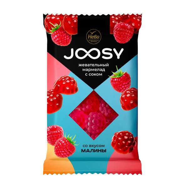 Мармелад Joosy жевательный со вкусом малины 240г Нева