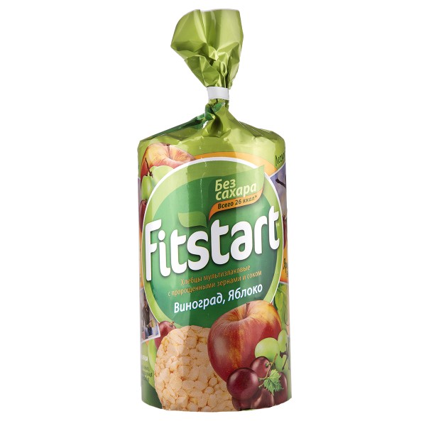 Хлебцы мультизлаковые Fitstart 100гр виноград и яблоко