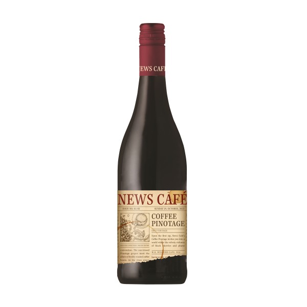 Вино красное полусухое Western Cape News Cafe Coffee Pinotage 14,5% 0,75л
