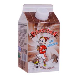 Коктейль молочный Вологоша 2,7% Вологда 470г шоколадный БЗМЖ