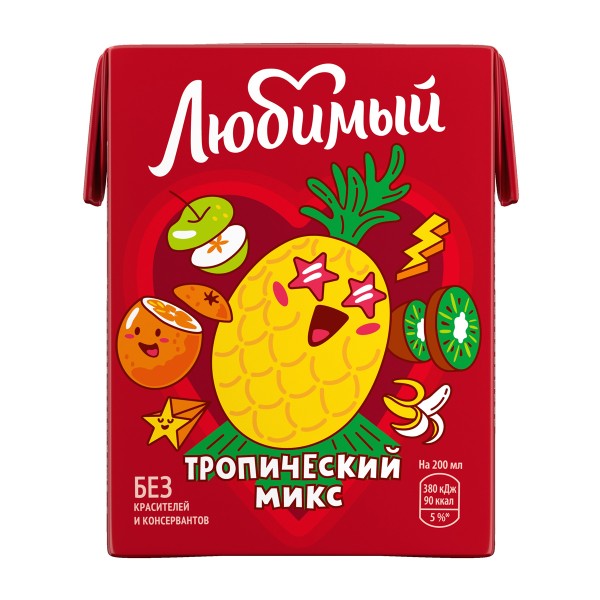 Напиток сокосодержащий Любимый 0,2л тропический микс