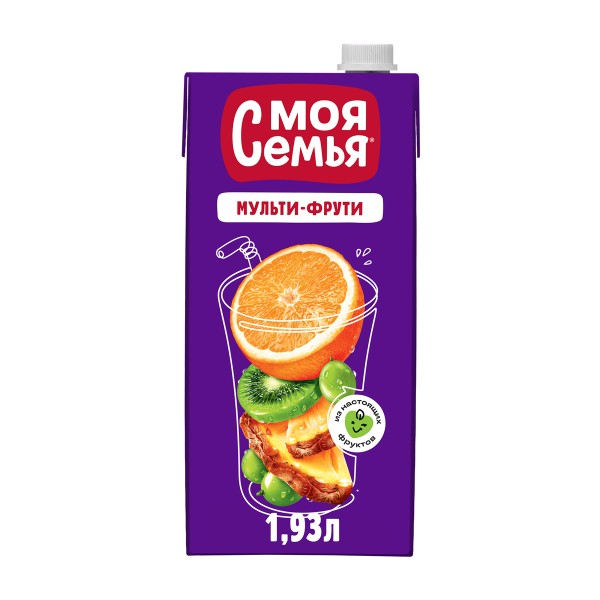 Напиток сокосодержащий Моя семья 1,93л мульти-фрути