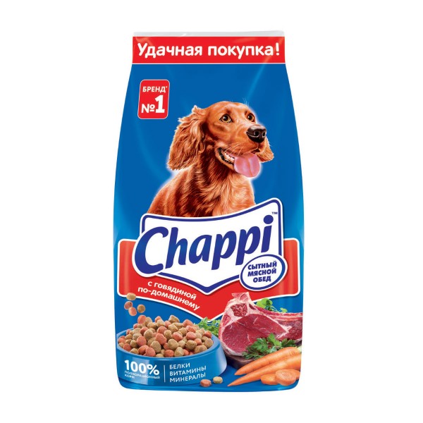 Корм для собак сухой Чаппи (Chappi) 15кг с говядиной по-домашнему