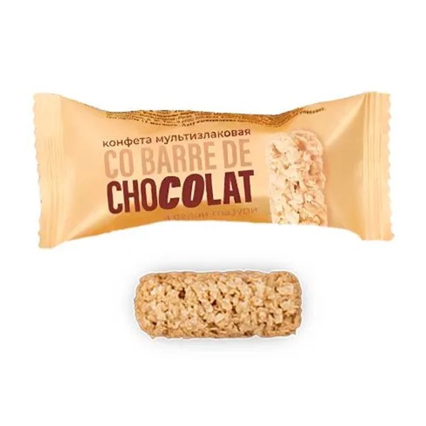 Конфеты Co barre de Chocolat мультизлаковые с белой глазурью 135г