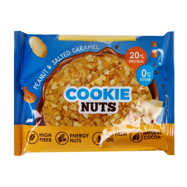 Печенье Cookie Nuts Арахисовый десерт с солёной карамелью Snaq Fabriq 35г
