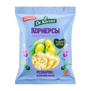 Чипсы кукурузно-рисовые с оливковым маслом и розмарином Dr. Korner 50гр