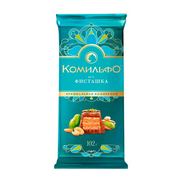 Шоколад молочный Комильфо Фисташка 102г