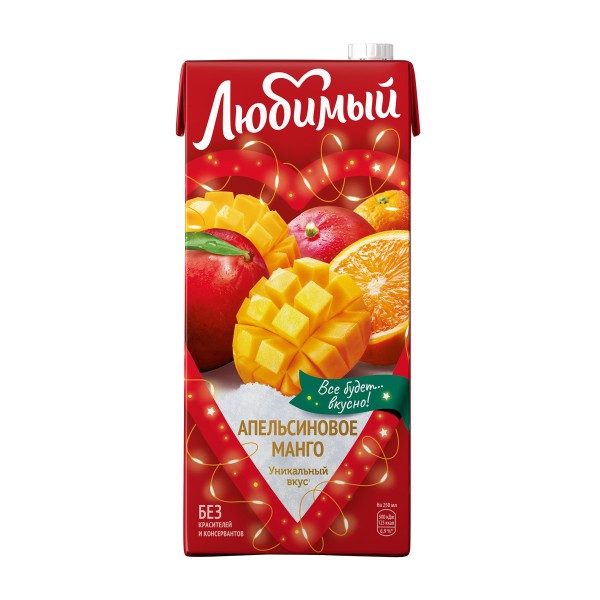 Напиток сокосодержащий Любимый 1,93л апельсиновое манго