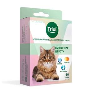 Лакомство для кошек Triol мультивитаминное 33г выведение шерсти