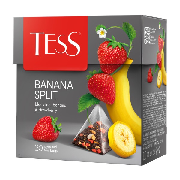 Чай черный Tess Banana Split 20пирамидок