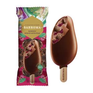 Мороженое эскимо Bahroma Маффин вишня-шоколад 75г БЗМЖ