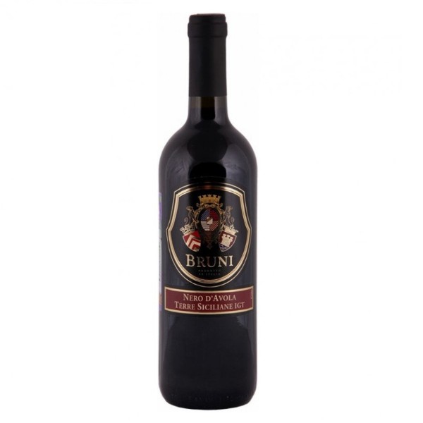 Вино красное полусухое Bruni Nero d'Avola Sicilia 13% 0,75л