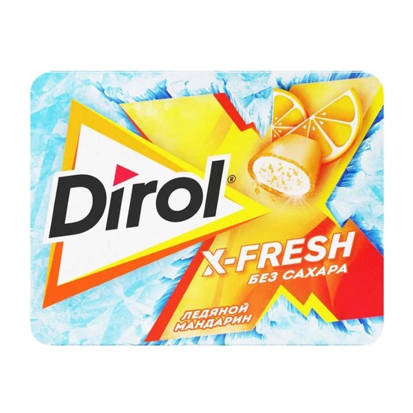 Жевательная резинка X-Fresh Dirol 16г ледяной мандарин