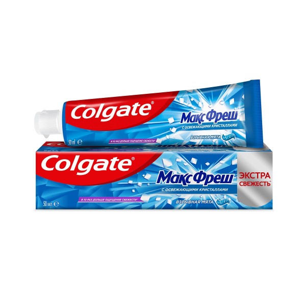 Паста зубная Colgate Макс Фреш Взрывная мята с освежающими кристаллами 50мл