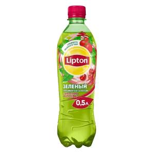 Напиток чайный Lipton зеленый 0,5л земляника-клюква