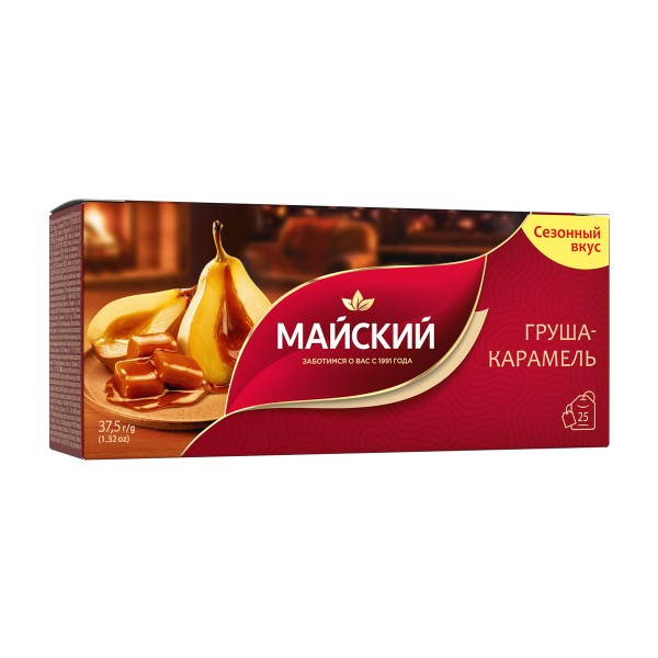 Чай Майский груша-карамель черный 25 пакетиков