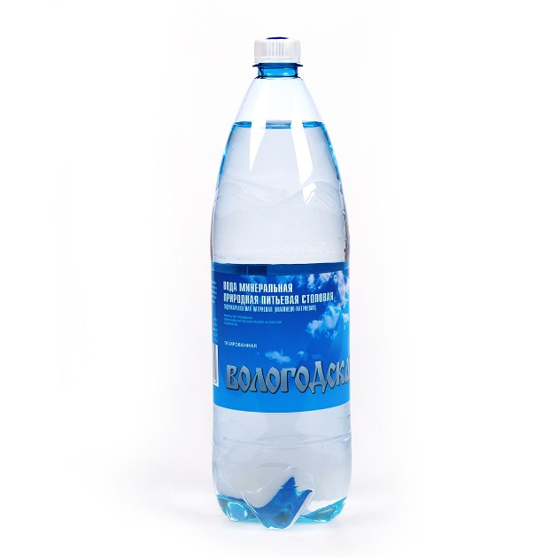 Вода питьевая минеральная газированная столовая Вологодская 1,5л