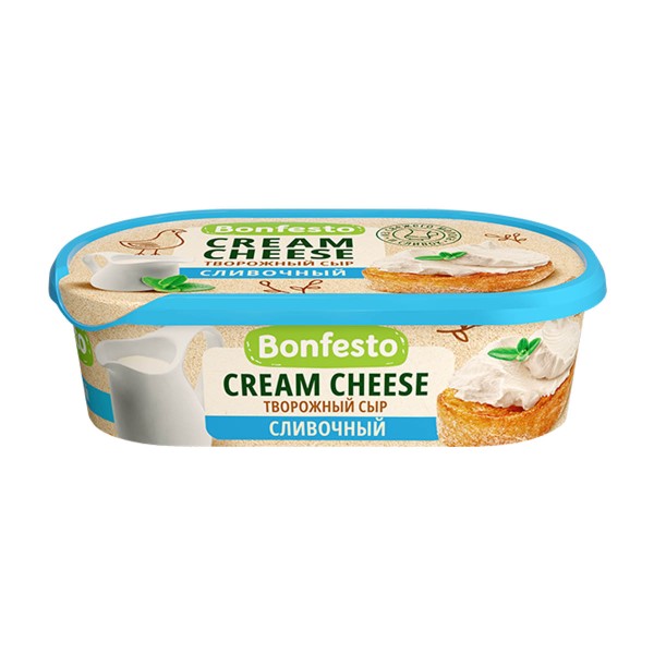 Сыр творожный Cream Cheese 65% Bonfesto 140г сливочный БЗМЖ